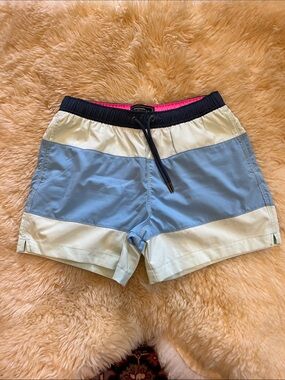 Abercrombie & Fitch Light Blue Swim Shorts - Size S NO LINING